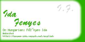 ida fenyes business card